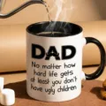 Novelty ceramic coffee mug dad gift with funny quote and black handle office milk cup main - 11OZ / Style 10