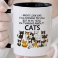 Custom ceramic coffee mug with funny cat quotes and cute illustrations, ideal for office and gifts. - 11OZ / Style 3