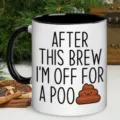 Taza de cafe de ceramica divertida con asa negra y diseno de texto humoristico para regalo. - 11OZ / Eslogan de Expresión Divertida