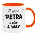 Custom German name ceramic coffee mug, 11oz office and home tea cup, unique gift idea. - 11OZ / Orange & White