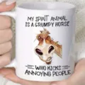 Keramik Kaffeetasse 11oz, lustiger Pferd Druck Variante, minimalistischer Stil Becher. - 301-400ml / Buchstabe N