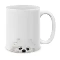 Tazza da caffe in ceramica bianca con simpatica illustrazione di cagnolino. Ideale per ufficio casa. - Stile Cucciolo Carino