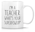 Taza de café cerámica detalle, frase profesor, mug blanco 11oz, regalo para docente. - Estilo 21