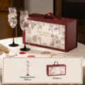 Coffret cadeau de flutes a champagne en diamant pour mariage fete de fiancailles soiree - Verre à Champagne Diamant Rose (Boîte Cadeau)