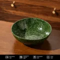 Bol à salade en céramique moucheté vert 8 pouces 1200ml bol à soupe pour cuisine à maison - Bol Déconstruit de 8.25 Pouces / Vert