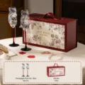 Ensemble de verres à champagne de mariage avec strass et coffret cadeau élégant. - Verre à Champagne Diamant Violet (Boîte Cadeau)