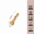 Jolie cuillère en céramique avec poignée anneau, longue cuillère à soupe, vaisselle. - Cuillère à Biscuit - Anneau Noué Doux