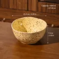 Bol en céramique moucheté jaune 6 pouces bol à yaourt bol à soupe vaisselle de cuisine - Bol à Yaourt de 6 Pouces / Jaune