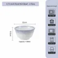 Bol en céramique bleu fumé français, bol à soupe de riz de 4,75 pouces, vaisselle élégante - Bol festonné 4,75 pouces