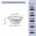 Bol à soupe en céramique bleu fumée français 7.5 pouces 800ml vaisselle ronde cuisine. - Bol à Soupe en Dentelle de 7.5 Pouces