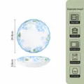 Assiette creuse en céramique de 8 pouces motif hortensia, compatible four et micro-ondes pour maison. - 8 Pouces Paquet Unique / 8 Pouces Hortensia