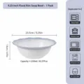Bol à soupe en céramique bleu fumé français 23.5cm, élégant bol de service à bord cannelé. - Bol à Soupe en Dentelle de 9.25 Pouces