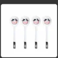 Lot de 4 cuillères en céramique à long manche joli motif vache dessin animé 16.8cm - Cuillère à long manche - 4 pcs