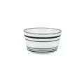 Bol à riz en céramique de style japonais minimaliste avec rayures noires, 4,5 pouces durable. - Bols tendance 4,5 pouces / 1 Pièce / Rayures Horizontales