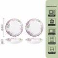 Piatto da cena in ceramica loto da 8 pollici set da 2 viola stoviglie per microonde forno - 8 Pollici Viola 2 Pezzi