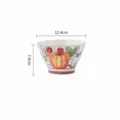 Bol en céramique de 5 pouces motif citrouille vaisselle cuisine domestique bol à soupe 450ml - Bol conique 5 pouces