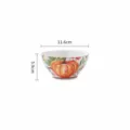 Bol en céramique motif citrouille 4.75 pouces, vaisselle d'automne pour cuisine et repas. - Bol de Style Américain de 4,75 Pouces