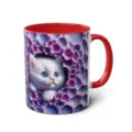 3D Cute Kitten Ceramic Coffee Mug with Red Handle, Perfect Gift for Cat Lovers and Office Use. - 301-400ml / Style 63