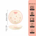 Assiette plate en céramique de 8 pouces avec joli motif de nœud, compatible micro-ondes. - Assiette nouveau style 8 pouces