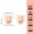 Set di ciotole in ceramica 6 pz 4.5 pollici grazioso fiocco cuore rosa stoviglie - Ciotola da 4,5 Pollici Confezione da 6