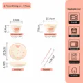 Set da tavola in ceramica per 1 persona con fiocco, ciotola, piatto e bacchette da 4 pezzi. - Set tavola singolo da 4 pezzi B