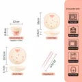 Set di stoviglie in ceramica rosa per due persone 6 pezzi ciotola piatto bacchette - Servizio da tavola 6 pezzi per 2 persone