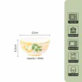 Ciotola di Loto Ceramica 4.5 Pollici Motivo Floreale 350ml Stoviglie Cucina Microonde - 4,5 Pollici / Campsis / Confezione da 1