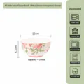 Ciotola riso in ceramica 4.5 pollici motivo melograno stoviglie elegante per cucina - 4,5 Pollici / Fiore di melograno / Confezione da 1