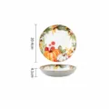 Assiette plate en ceramique 8 pouces motif citrouille d'automne nordique vaisselle - Assiette ronde nordique 8 pouces