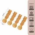Juego de 4 cucharas de cerámica lindas, mango largo diseño galleta cucharas de sopa postre. - Cuchara de Galleta - Punto Crujiente - Paquete de 4