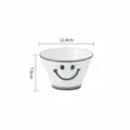 Bol en céramique style japonais vaisselle design mignon bol visage souriant 5 pouces - Bol conique 5 pouces