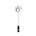 Lange keramische lepel met schattig smiley ontwerp, 16.8cm wit servies voor thuis. - 6,6-inch gedraaide lepel