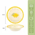 Assiette en céramique citron de 8,2 pouces, joli bol de fruits de dessin animé pour table. - Assiette ronde 8,2 pouces / Citron jaune