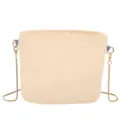 Sac bandoulière duveteux en peluche pour femme, joli sac d'hiver avec chaîne dorée. - Kaki