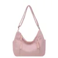 Sac à bandoulière en velours côtelé rose, élégant sac fourre-tout pour femmes mode - Rose