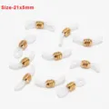 Anti-slip silicone loops for glasses chains and mask lanyards with golden rings 21x5mm - Gold Threaded Bead