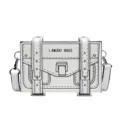 Sac bandoulière boîte blanc style dessin animé 2D, jolie sacoche graphique tendance. - Blanc