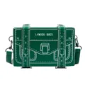 Sac bandoulière boîte 3D style dessin animé vert, cartable pochette tendance avec fermoir métal. - Vert