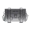 Sac boîte 3D dessin animé créatif argent métallisé bandoulière mignon sac carré tendance - Argent
