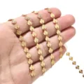 Gold stainless steel shell chain DIY jewelry making accessories component craft supply. - Shell Style / Gold