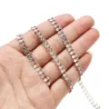 Stainless steel coin chain DIY jewelry making accessories for handmade necklaces and anklets - 1m / Steel