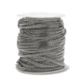 Stainless steel double chain detail, perfect for DIY jewelry making and custom bracelets. - 1m / Steel