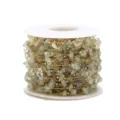 Natural stone chip chain gold color metal DIY jewelry making handmade necklace accessory reel - 1m / Style 3
