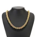 Stainless steel heavy gold thick chain necklace, vintage punk style men's jewelry. - 55cm Long 8mm Thick / Gold