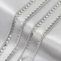 Stainless steel satellite coin chain for DIY jewelry making, necklace bracelet parts. - 1m / Steel