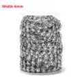 Stainless steel hollow heart chain spool for DIY jewelry making, 6mm width, silver color. - 1m / Steel
