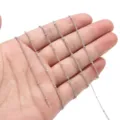 Stainless steel bead chain detail showing smooth texture and delicate link design for jewelry DIY. - 1m / Steel Color 04 Beaded