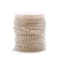 Clear crystal bead chain on spool for DIY handmade necklaces jewelry making crafts supply - Gold and Transparent Bead Chain