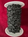 Stainless steel black bead chain handmade DIY jewelry accessory spool craft material - 1m / Black Teardrop Steel Color Chain