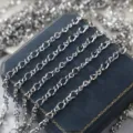 Stainless steel twisted chain DIY handmade necklace bracelet jewelry accessory details. - 1.0x5.5x8.5mm / Steel